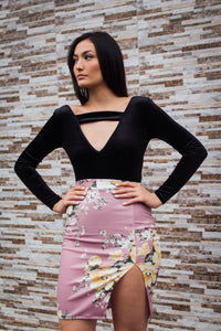 Falda tubo rosa