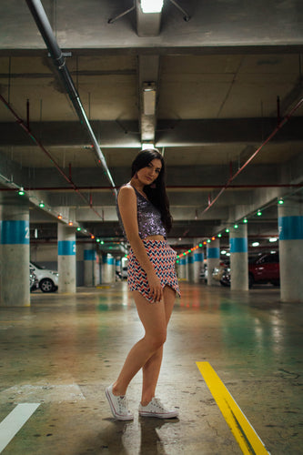 Falda short cruzada