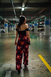 Pantalón alto estilo palazzo