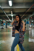 Kimono con estampado de flores